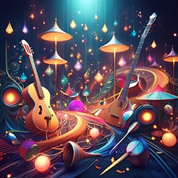 Music festival collage