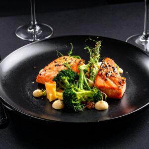 Plate of salmon