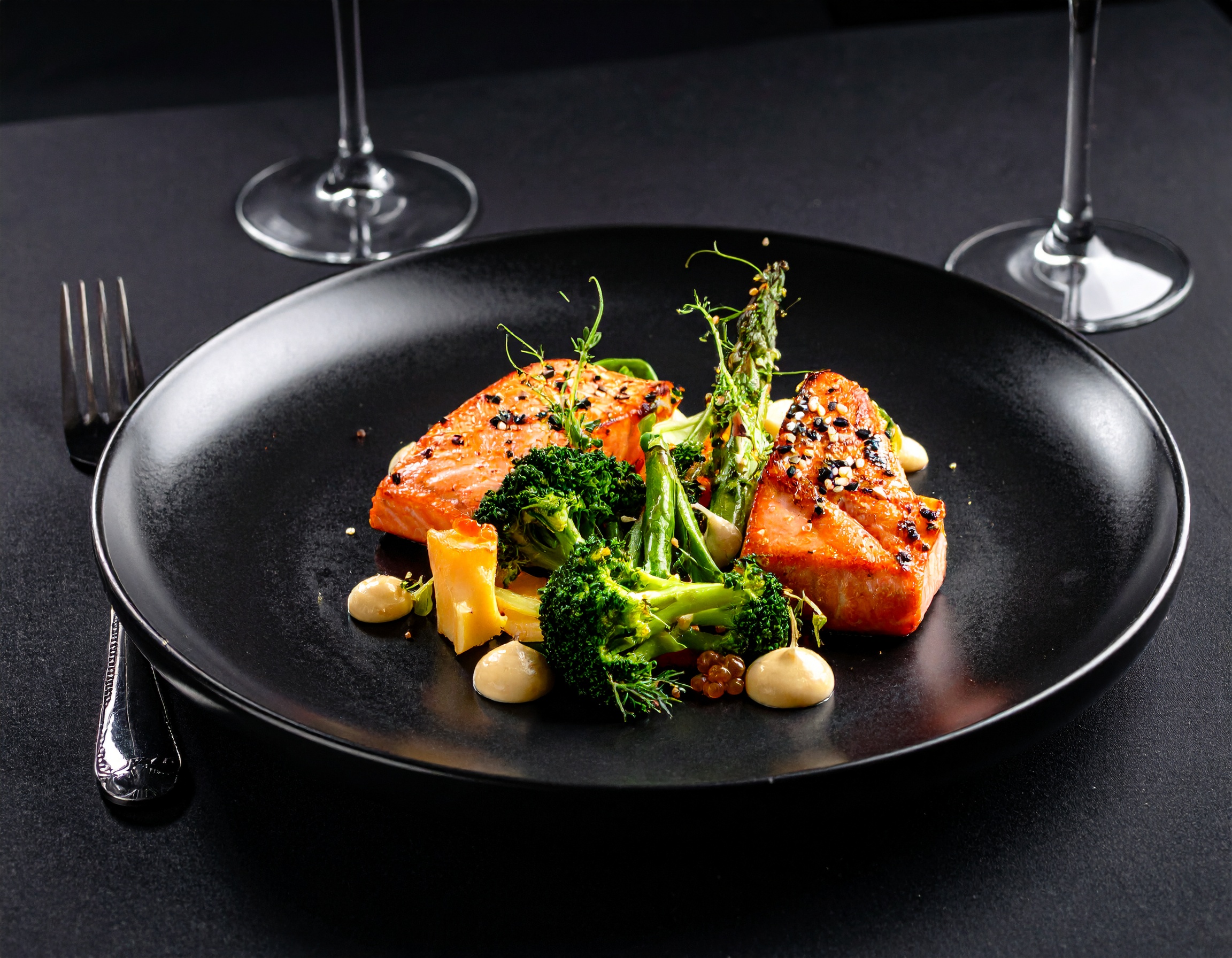 Plate of salmon