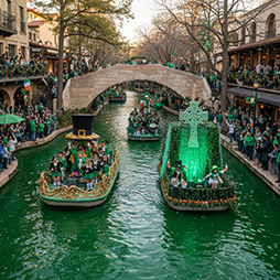 St. Patricks Day Parade floats
