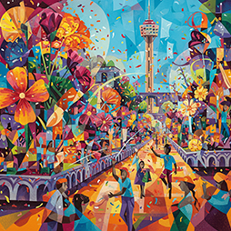 Battle of Flowers abstract