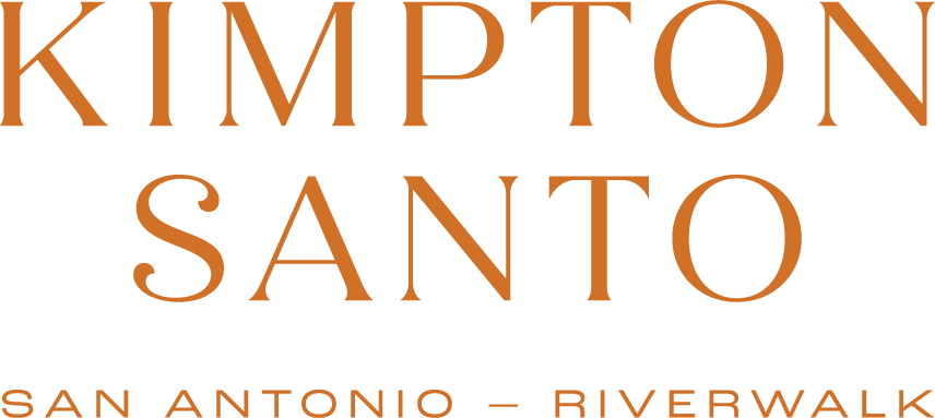 KimptonSanto Logo stacked terracotta location KimptonSanto Logo stacked terracotta location