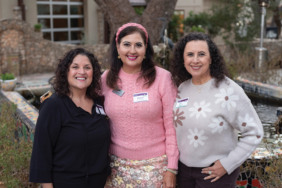 Three ladies at kickoff party