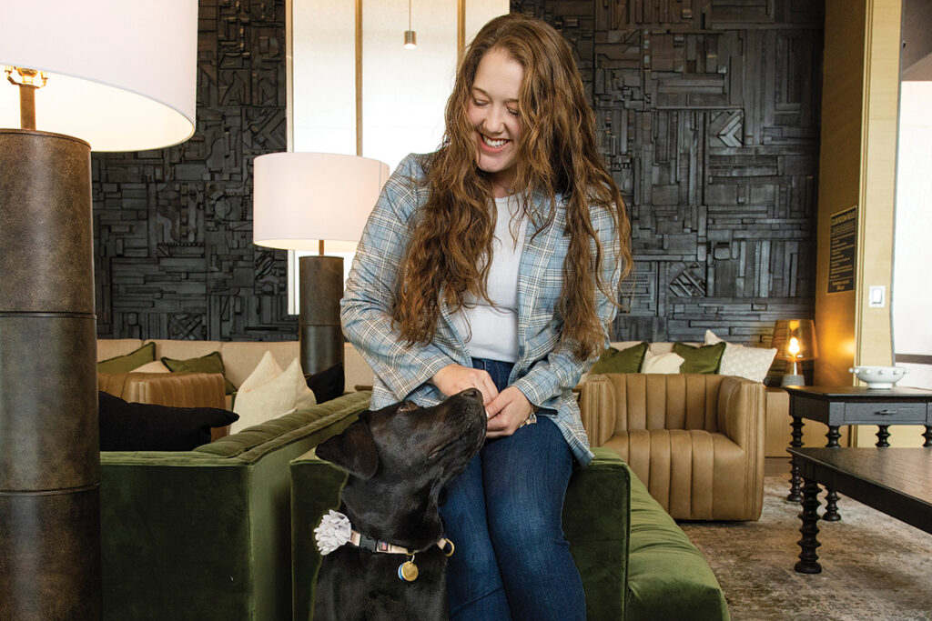 Katelyn Grun with dog