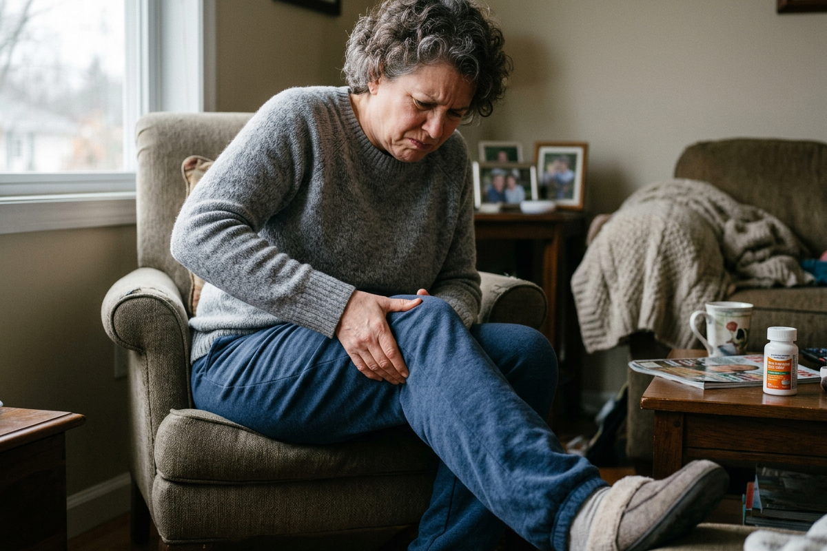 woman with knee pain